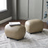 Elmer Faux Leather Ottoman – Round Khaki Ottoman | Decorative Ottoman | Kinwell Furniture | Modern Faux Leather Furniture